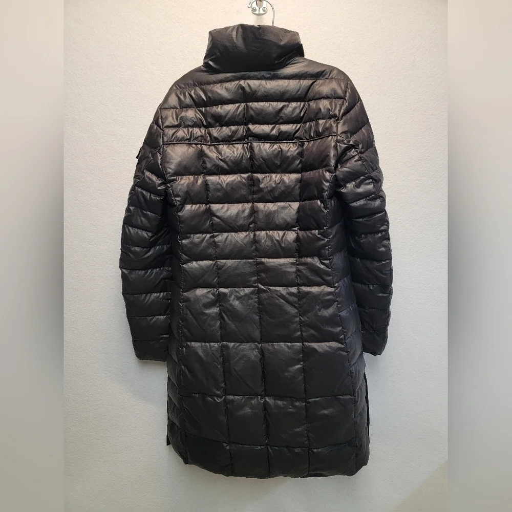 MARC NEW YORK Womens Size Small Black Down Filled Knee Length Puffer Coa…